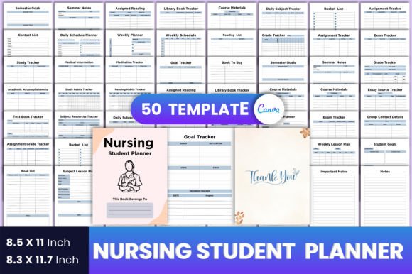 Download Nursing Student Planner Canva - Planner Collection