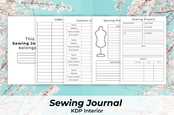 Download Sewing Planner Journal for KDP Interiors - Planner Collection