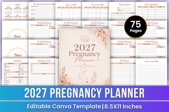 Download 2027 Pregnancy Planner | Mom &amp; Baby - Planner Collection