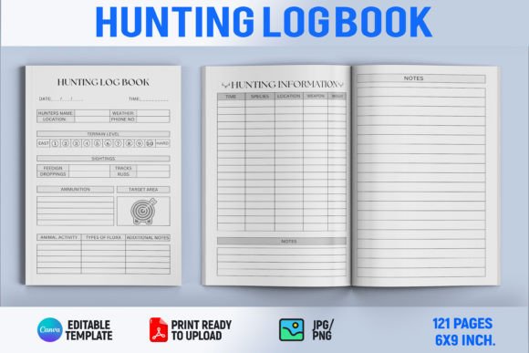Download Hunting Log Book | KDP Interior - Log book Collection