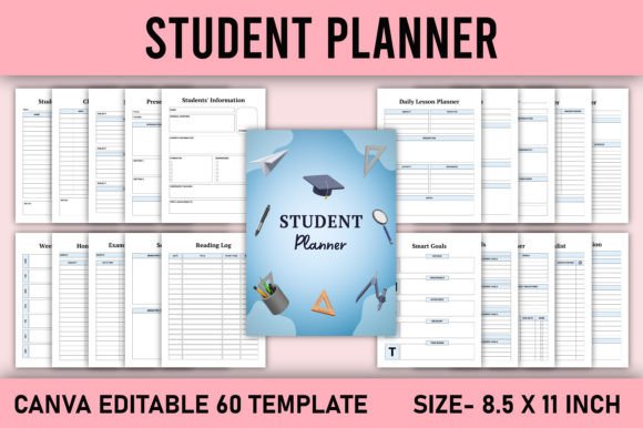 Download Student Planner Canva Template - Planner Collection