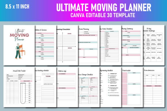 Download Ultimate Moving Planner Canva KDP - Planner Collection