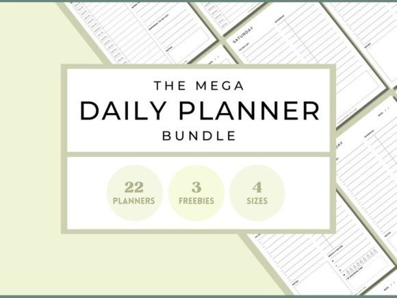 Download Daily Planner Inserts Bundle, Daily Sche - Planner Collection