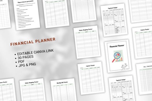 Download Financial Planner Canva KDP - Planner Collection