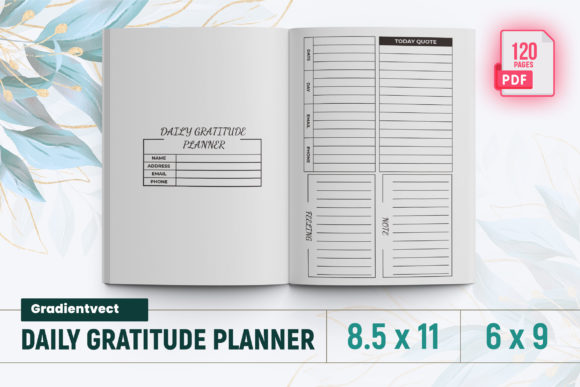 Download Daily Gratitude Planner KDP Interior - Planner Collection