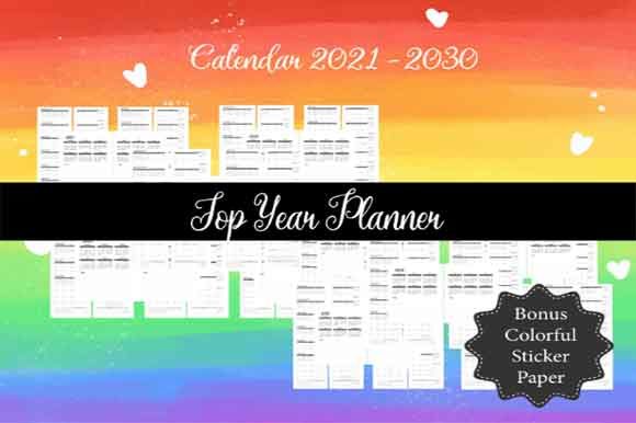 Download 2021-2030 10 Year Planner Monthly PDF - Planner Collection