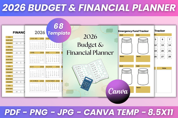 Download 2026 Budget &amp; Financial Planner Kdp - Planner Collection