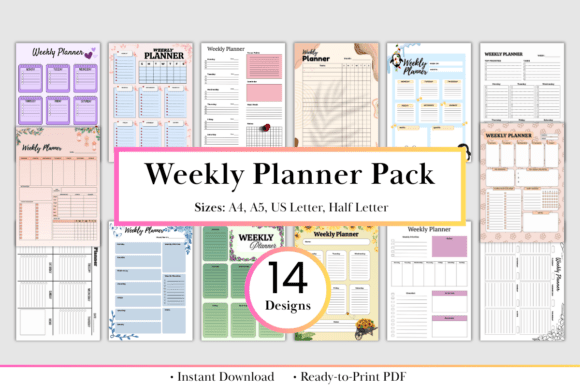 Download Ultimate Weekly Planner Bundle - Planner Collection