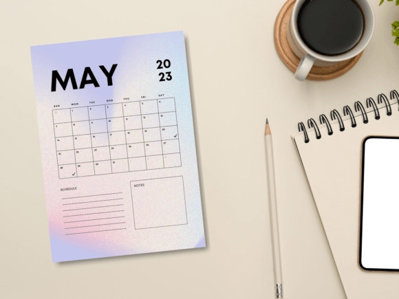 Download Gradient Minimal May 2023 Planner - Planner Collection