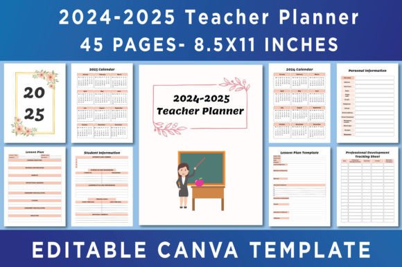 Download 2024-2025 Teacher Planner Canva - Planner Collection