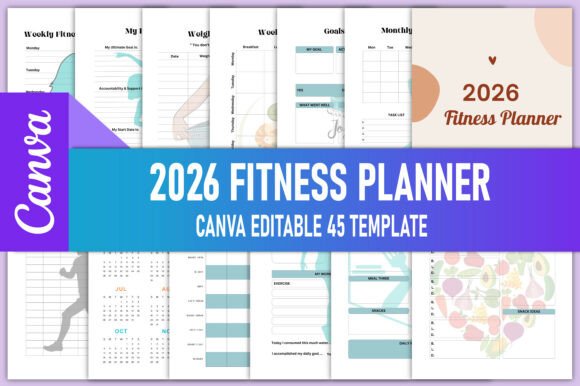 Download Editable 2026 Fitness Planner - Planner Collection