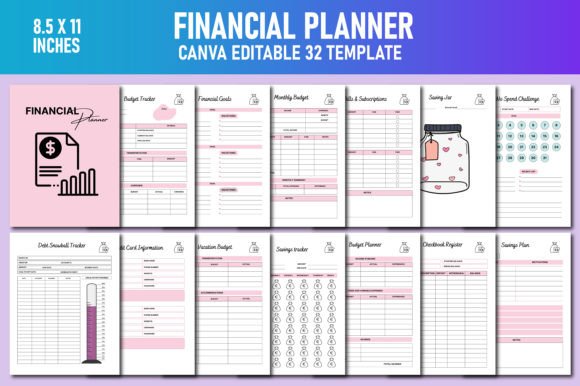 Download Financial Planner Canva KDP - Planner Collection