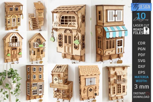 Download House Shaped Organizer Laser Cut Bundle - Premium Resources