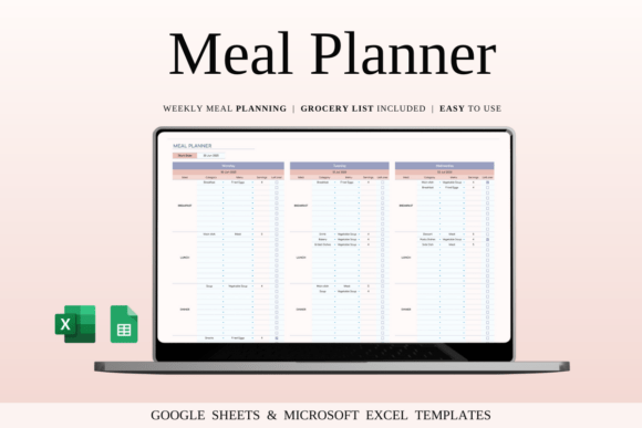 Download Meal Planner Template for Google Sheets - Sheets Collection