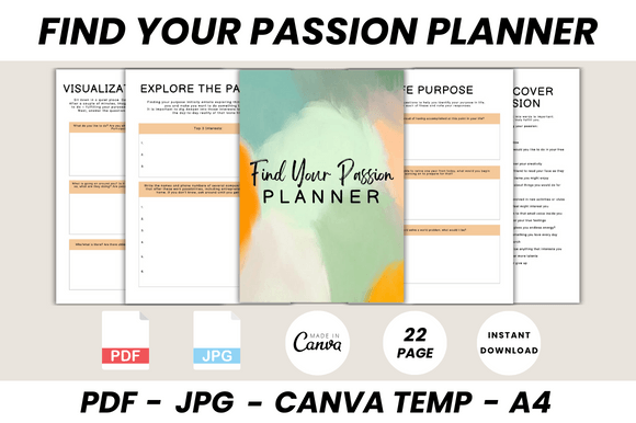 Download Find Your Passion Planner Canva Template - Planner Collection