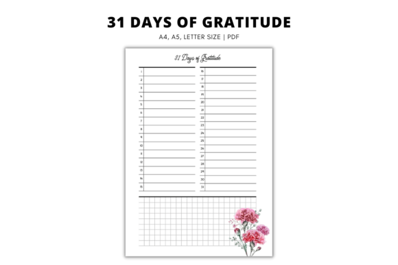 Download 31 Days of Gratitude Planner Template - Planner Collection