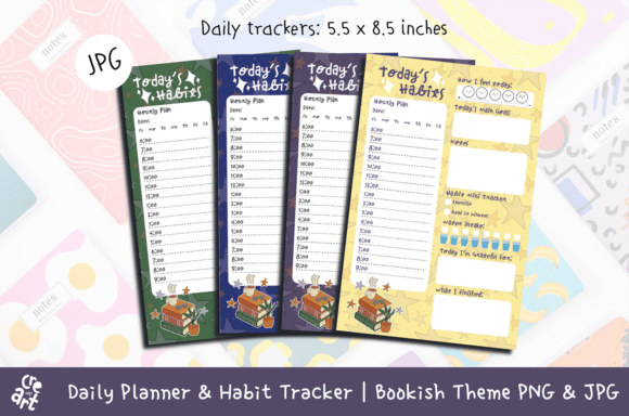 Download Bookish Daily Planner &amp; Habit Tracker - Planner Collection