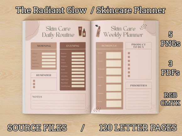 Download The Radiant Glow Skincare Beauty Planner - Planner Collection