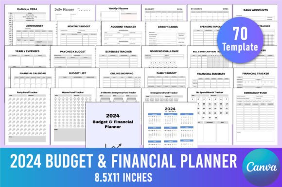Download 2024 Budget &amp; Financial Planner Canva - Planner Collection