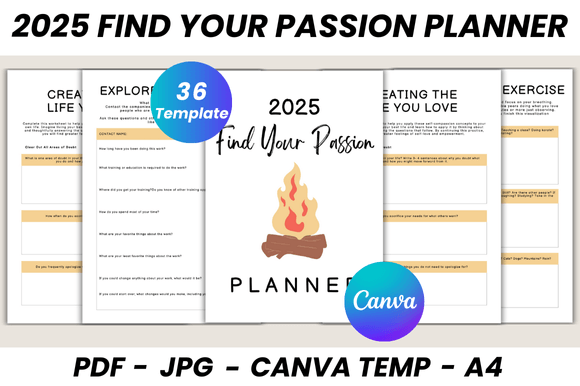 Download 2025 Find Your Passion Planner Canva - Planner Collection