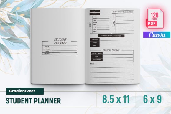 Download (KDP) Student Planner Canva - Planner Collection