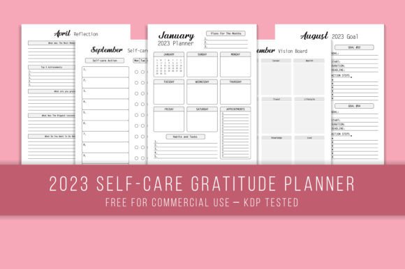 Download 2023 Self-Care Gratitude Planner Kdp - Planner Collection