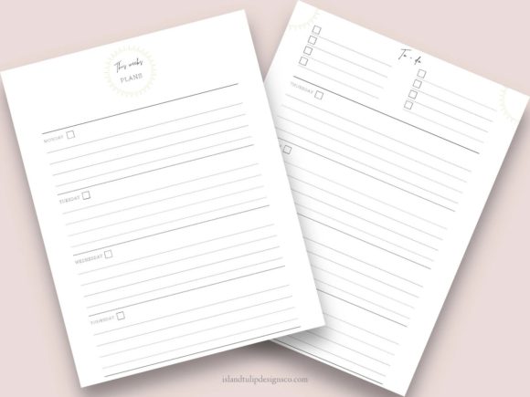 Download Minimalist Undated Weekly Planner - Planner Collection