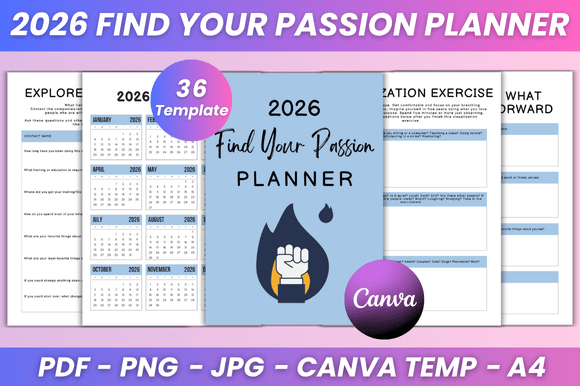 Download 2026 Find Your Passion Planner Kdp - Planner Collection