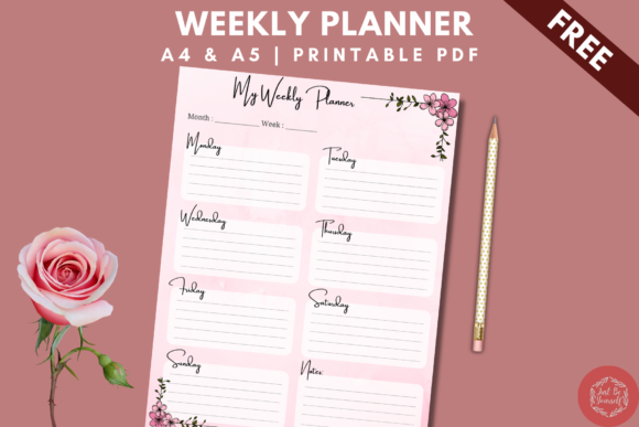 Download Free Weekly Planner Printable. - Planner Collection