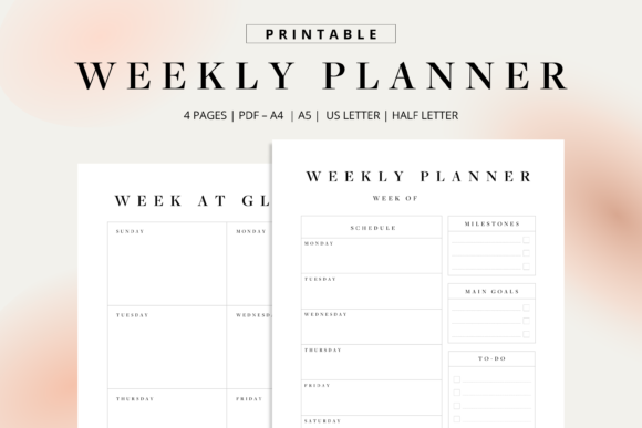 Download Weekly Planner &amp; Schedule Printable - Planner Collection
