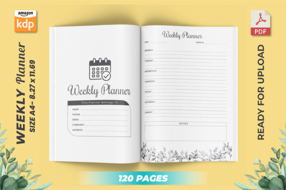 Download Weekly Planner KDP Interior - Printable - Planner Collection