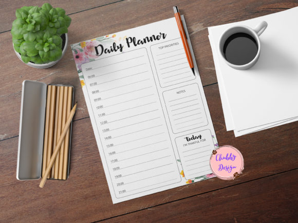 Download Floral Daily Planner Page | Printable - Planner Collection