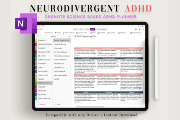 Download ONENOTE Adhd Planner - Planner Collection