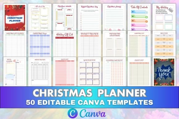Download Christmas Planner Canva Editable KDP - Planner Collection