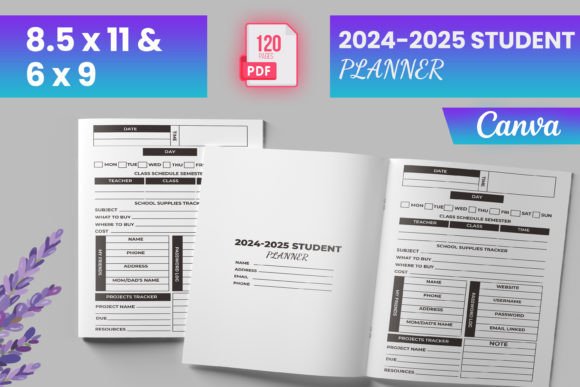 Download 2024-2025 Student Planner Canva (KDP) - Planner Collection