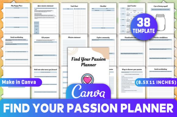 Download Find Your Passion Planner Canva Template - Planner Collection