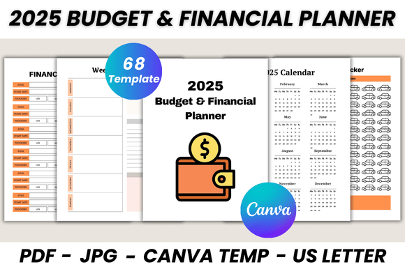 Download 2025 Budget &amp; Financial Planner Canva - Planner Collection