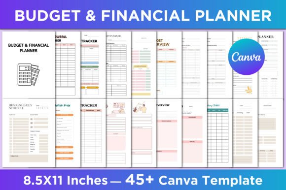 Download Budget &amp; Financial Planner Canva Interio - Planner Collection